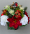 Christmas Memorial pot with red poinsettias