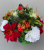 Christmas Memorial pot with red poinsettias