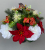 Christmas Memorial pot with red poinsettias