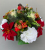 Christmas Memorial pot with red poinsettias