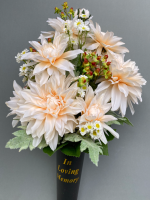 Spike vase with cream dahlia